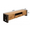 Tv-alus THOR metsik tamm, 200x45xH50 cm