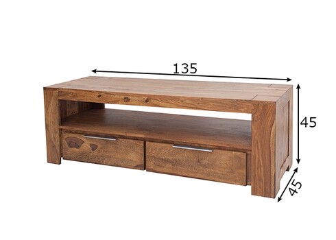 Tv-alus MAKASSAR sheesham, 135x45xH45 cm