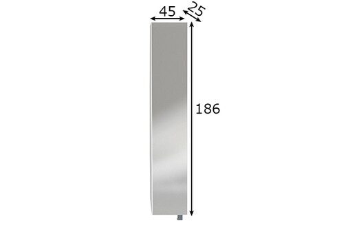 Jalatsikapp WOODY mattvalge, 45x25xH186 cm
