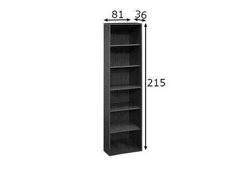 Riiul MISTER OFFICE grafiithall, 81x36xH215 cm