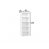 Riiul MISTER OFFICE mattvalge, 81x36xH180 cm