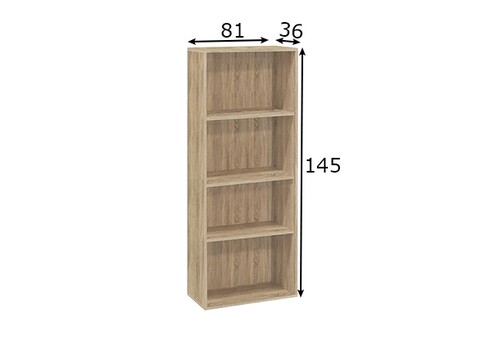 Riiul MISTER OFFICE tamm, 81x36xH145 cm