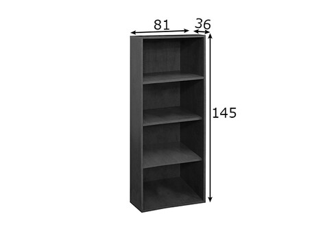 Riiul MISTER OFFICE grafiithall, 81x36xH145 cm