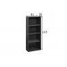 Riiul MISTER OFFICE grafiithall, 81x36xH145 cm