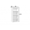Riiul MISTER OFFICE mattvalge, 81x36xH145 cm