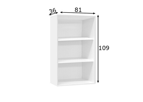 Riiul MISTER OFFICE mattvalge, 81x36xH109 cm