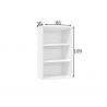 Riiul MISTER OFFICE mattvalge, 81x36xH109 cm