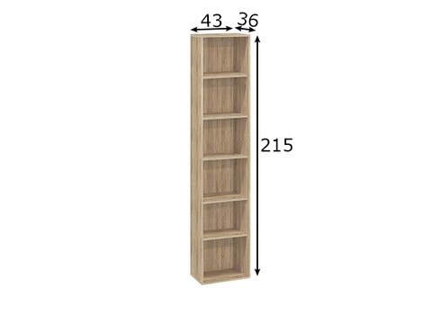 Riiul MISTER OFFICE tamm, 41x36xH215 cm