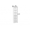 Riiul MISTER OFFICE mattvalge, 41x36xH215 cm