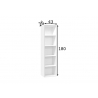 Riiul MISTER OFFICE mattvalge, 41x36xH180 cm