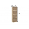 Riiul MISTER OFFICE tamm, 41x36xH145 cm