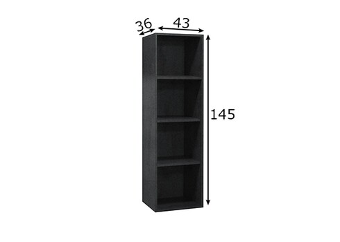 Riiul MISTER OFFICE grafiithall, 41x36xH145 cm