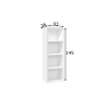 Riiul MISTER OFFICE mattvalge, 41x36xH145 cm