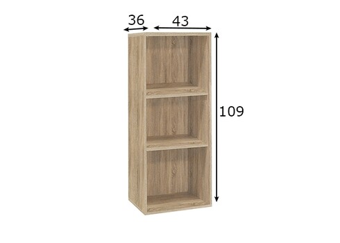 Riiul MISTER OFFICE tamm, 41x36xH109 cm