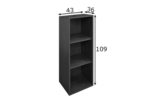 Riiul MISTER OFFICE grafiithall, 41x36xH109 cm