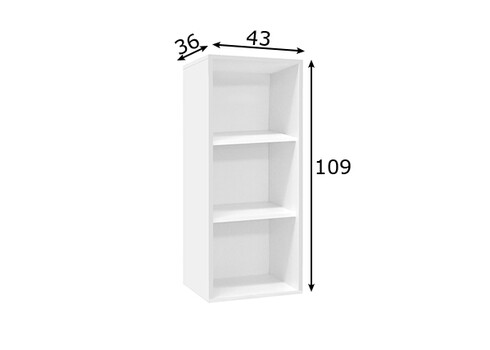 Riiul MISTER OFFICE mattvalge, 41x36xH109 cm