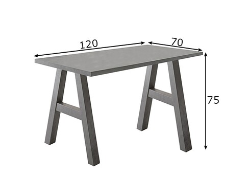 Kirjutuslaud MISTER OFFICE A grafiit, 120x70xH75 cm