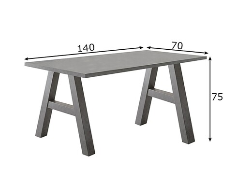 Kirjutuslaud MISTER OFFICE A grafiithall, 140x70xH75 cm