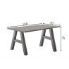 Kirjutuslaud MISTER OFFICE A grafiithall, 140x70xH75 cm