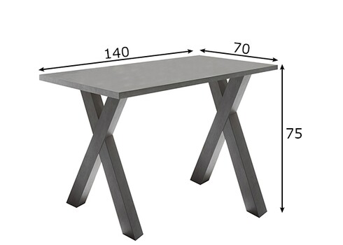 Kirjutuslaud MISTER OFFICE X grafiithall, 120x70xH75 cm