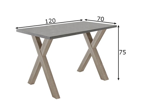 Kirjutuslaud MISTER OFFICE X grafiithall, 120x70xH75 cm