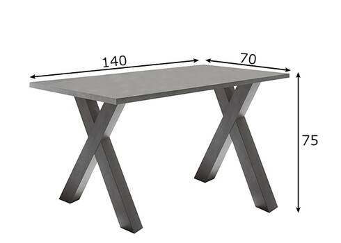 Kirjutuslaud MISTER OFFICE X grafiithall, 140x70xH75 cm