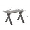 Kirjutuslaud MISTER OFFICE X grafiithall, 140x70xH75 cm