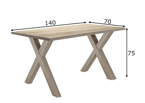 Kirjutuslaud MISTER OFFICE X tamm, 140x70xH75 cm