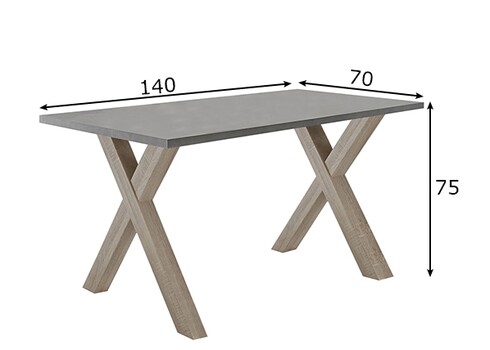 Kirjutuslaud MISTER OFFICE X grafiithall, 140x70xH75 cm