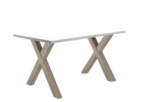 Kirjutuslaud MISTER OFFICE X mattvalge, 140x70xH75 cm