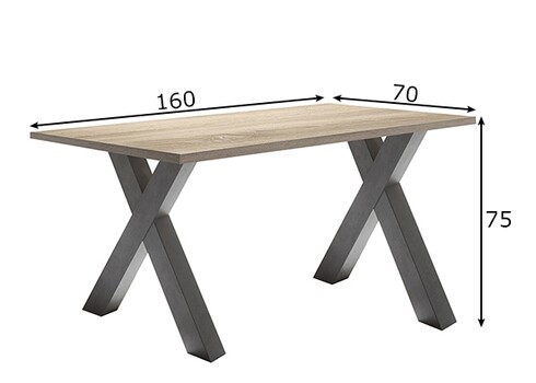 Kirjutuslaud MISTER OFFICE X tamm, 160x70xH75 cm