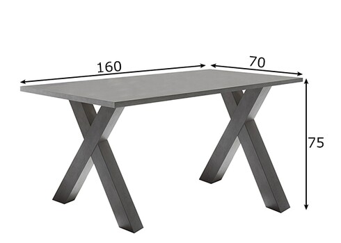 Kirjutuslaud MISTER OFFICE X grafiithall, 160x70xH75 cm