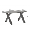 Kirjutuslaud MISTER OFFICE X grafiithall, 160x70xH75 cm