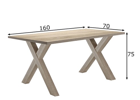 Kirjutuslaud MISTER OFFICE X tamm, 160x70xH75 cm