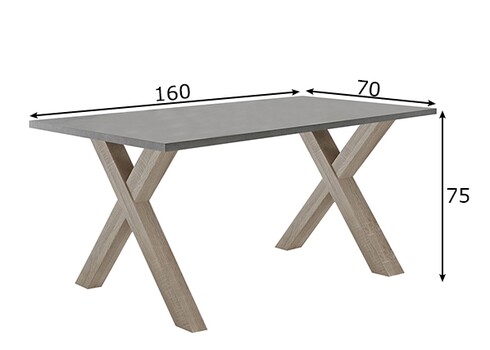 Kirjutuslaud MISTER OFFICE X grafiithall, 160x70xH75 cm