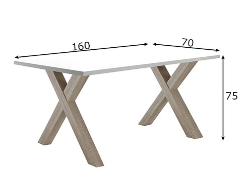 Kirjutuslaud MISTER OFFICE X tamm, 160x70xH75 cm