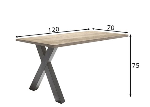 Kinnitatav kirjutuslaud MISTER OFFICE X tamm, 140x70xH75 cm