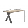 Kinnitatav kirjutuslaud MISTER OFFICE X tamm, 140x70xH75 cm