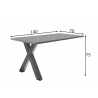 Kinnitatav kirjutuslaud MISTER OFFICE X grafiithall, 140x70xH75 cm
