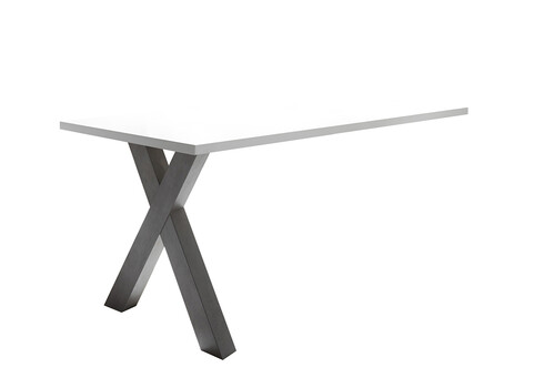 Kinnitatav kirjutuslaud MISTER OFFICE X mattvalge, 140x70xH75 cm