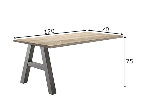 Kinnitatav kirjutuslaud MISTER OFFICE A tamm, 120x70xH75 cm