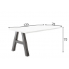 Kinnitatav kirjutuslaud MISTER OFFICE A mattvalge, 120x70xH75 cm