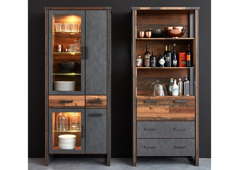 Raamaturiiul PRIME pruun, 89x42xH212 cm