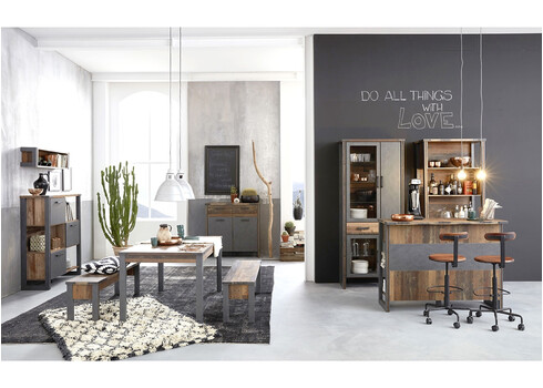 Baarilaud PRIME pruun, 140x48xH105 cm