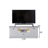 TV-alus BAXTER valge, 139x41xH49 cm LED