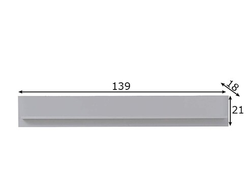Seinariiul BAXTER valge, 139x18xH21 cm