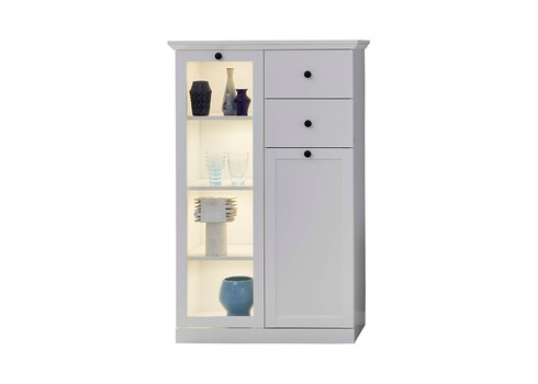 Vitriinkapp BAXTER valge, 81x41xH129 cm LED