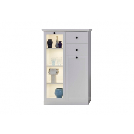 Vitriinkapp BAXTER valge, 81x41xH129 cm LED