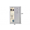 Vitriinkapp BAXTER valge, 81x41xH129 cm LED