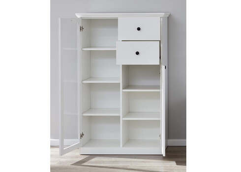 Vitriinkapp BAXTER valge, 81x41xH129 cm LED